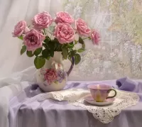 Пазл Натюрморт с розами