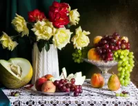 Пазл Натюрморт с розами 