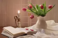 Пазл Натюрморт с тюльпанами