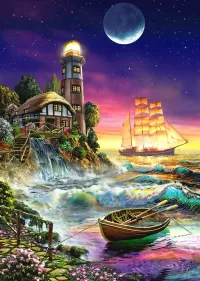 Пазл Ночь на море