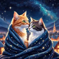 Пазл Ночные коты