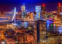 Пазл Ночной Роттердам