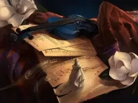 Пазл Ноты и скрипка