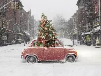 Пазл Новогоднее авто