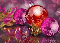 Пазл Новогодние игрушки 
