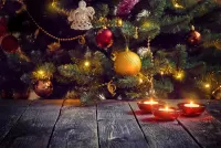 Пазл Новогодние свечи