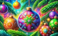 Пазл Новогодние украшения