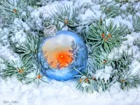 Пазл Новогодний шар