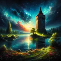Пазл Одинокая башня
