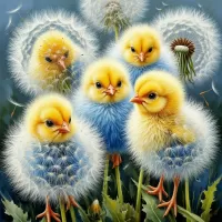 Пазл Одуванчики