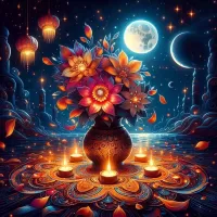 Пазл Огни и лепестки