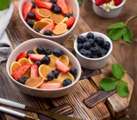 Пазл Оладьи и ягоды