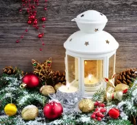 Пазл Оленёнок у фонаря