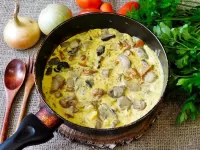 Пазл Омлет с грибами 