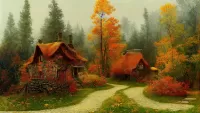 Пазл Оранжевые крыши