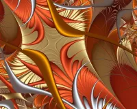 Пазл Оранжевые перья