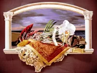 Пазл Орхидея и бокал