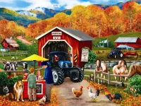 Пазл Осень на ферме