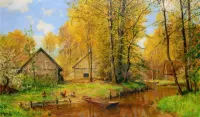 Пазл Осень в деревне