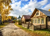 Пазл Осень в деревне