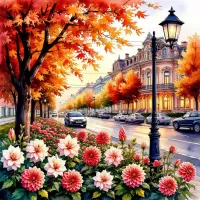 Пазл Осень в городе