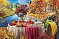 Пазл Осеннее чаепитие