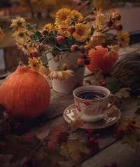 Пазл Осенний чай