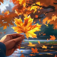 Пазл Осенний лист 