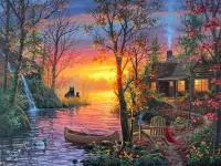 Пазл Осенний закат