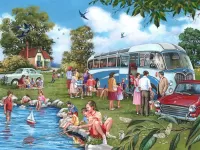 Пазл Отдых у реки