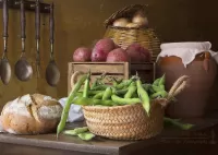 Пазл Овощи и хлеб 