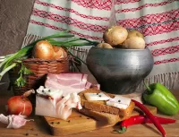 Пазл Овощи и сало 