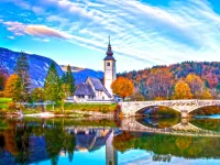 Пазл Озеро Бохинь