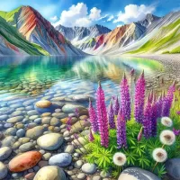 Пазл Озеро в горах