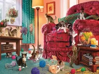 Пазл Озорные котята