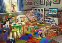 Пазл Озорные собачки