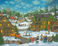 Пазл Падает снег