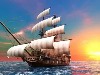 Пазл Парусник Море Закат