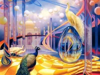 Пазл Павлины