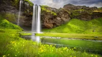 Пазл Пейзаж с водопадом