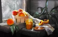 Пазл Персики и варенье