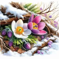 Пазл Первоцветы