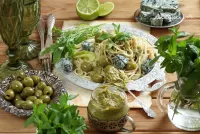 Пазл Песто и паста