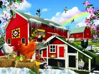 Пазл Петух и курецы