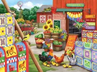 Пазл Петух и цыплята