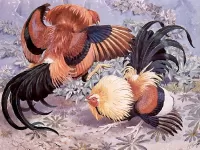 Пазл Петухи 