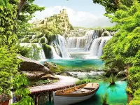 Пазл Пейзаж с водопадом
