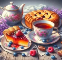 Пазл Пирог с ягодой