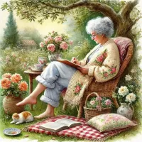 Пазл В летнем саду