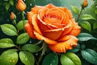 Пазл Под дождем 